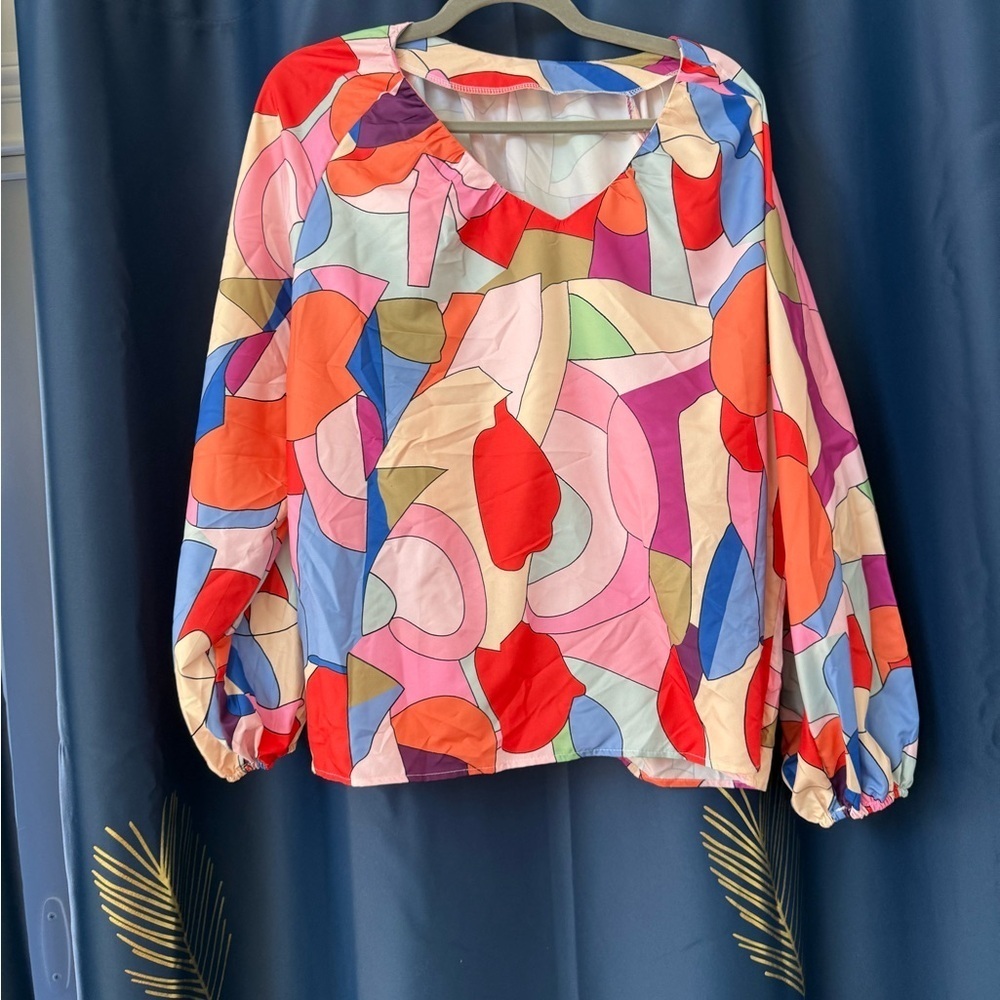 Colorful Abstract Women's Top